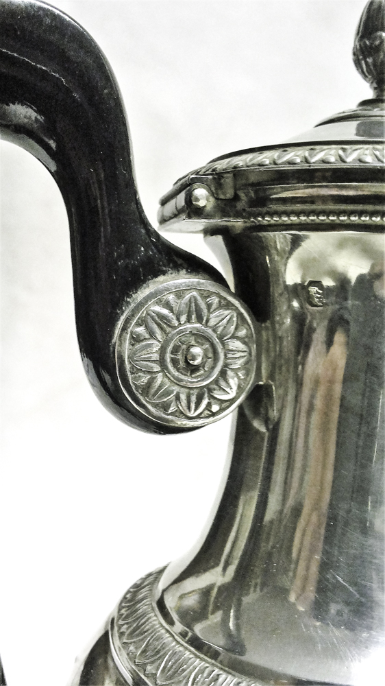 Caffettiera in argento e ebano - Francia XIX secolo - Vendita
