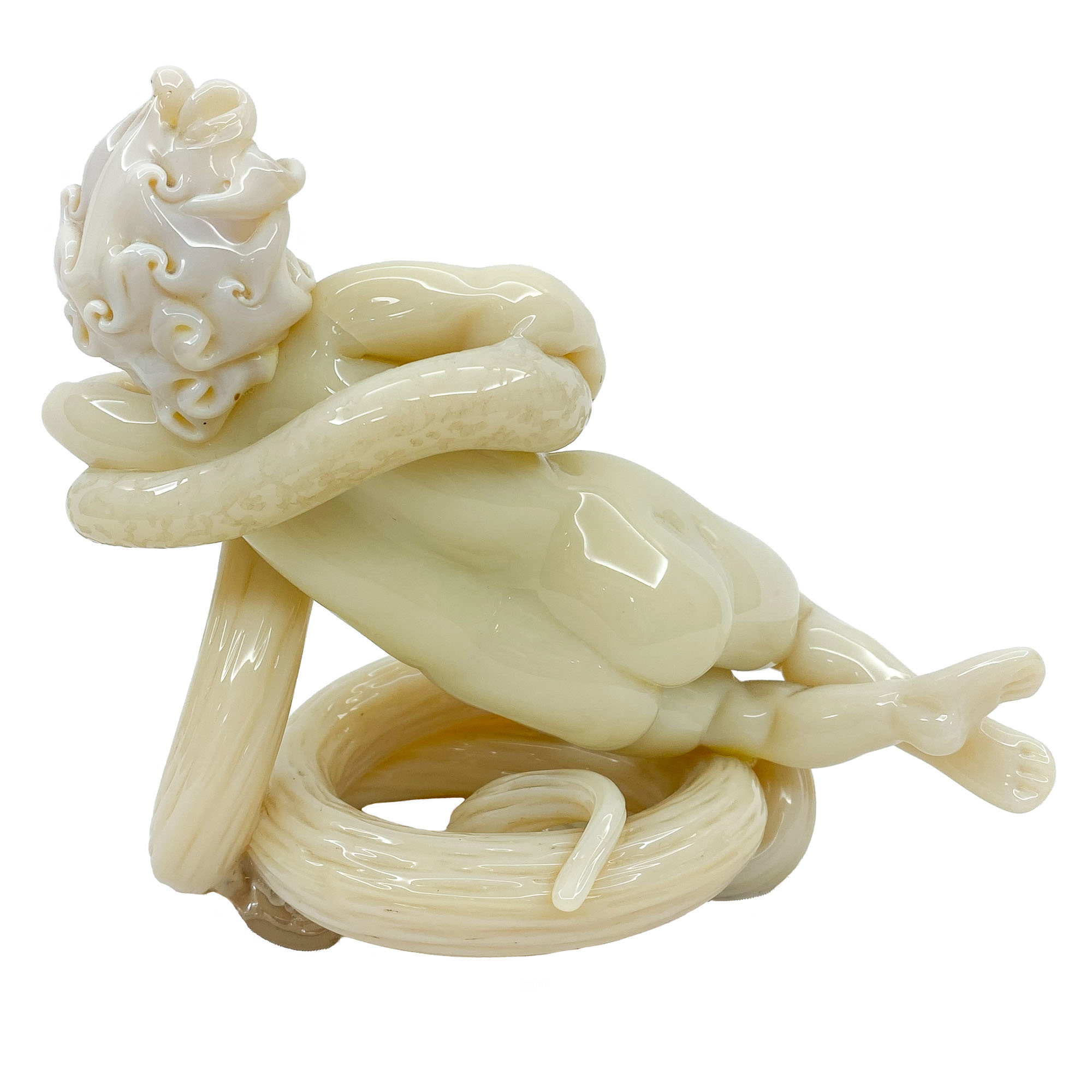 Scultura putto e serpe