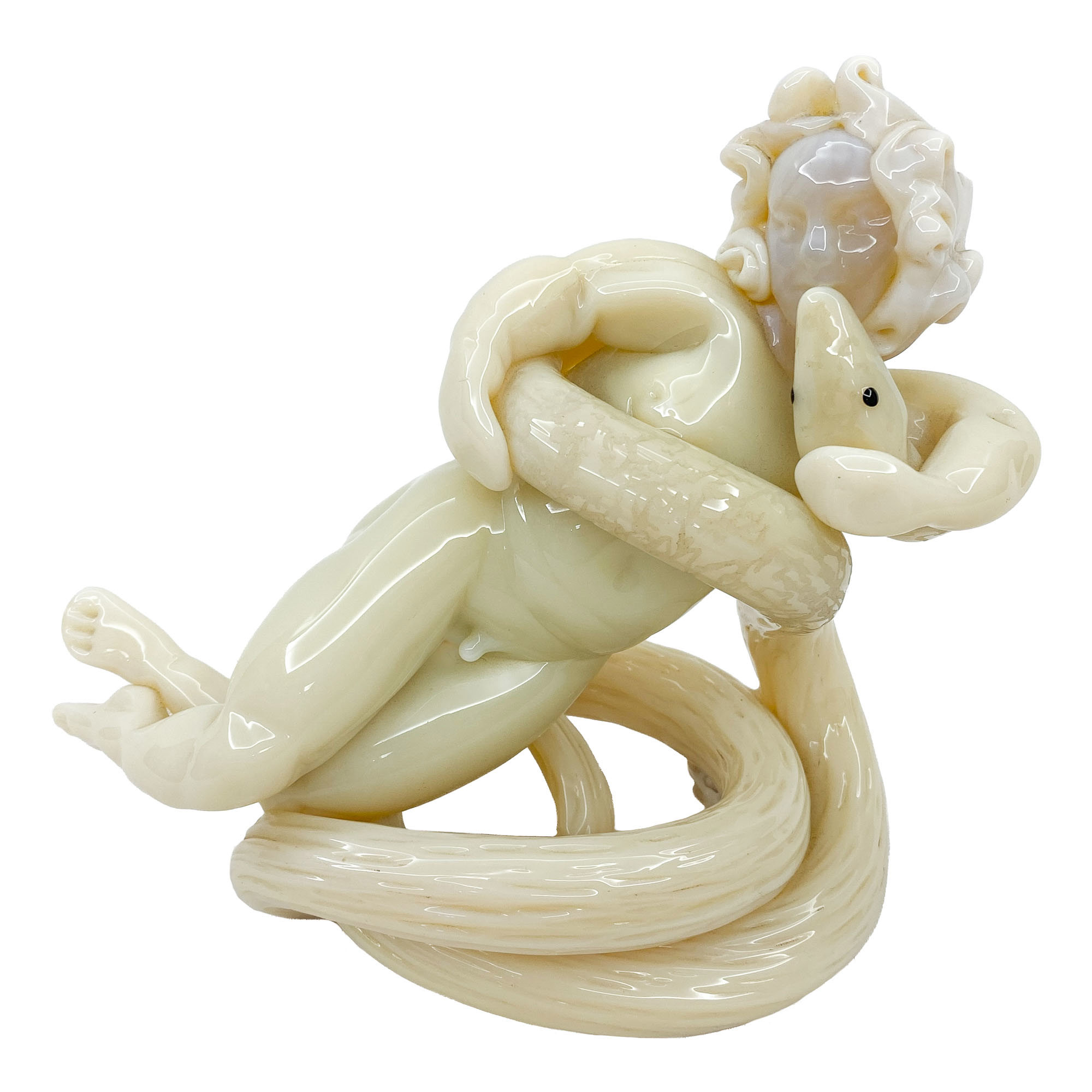 Scultura putto e serpe