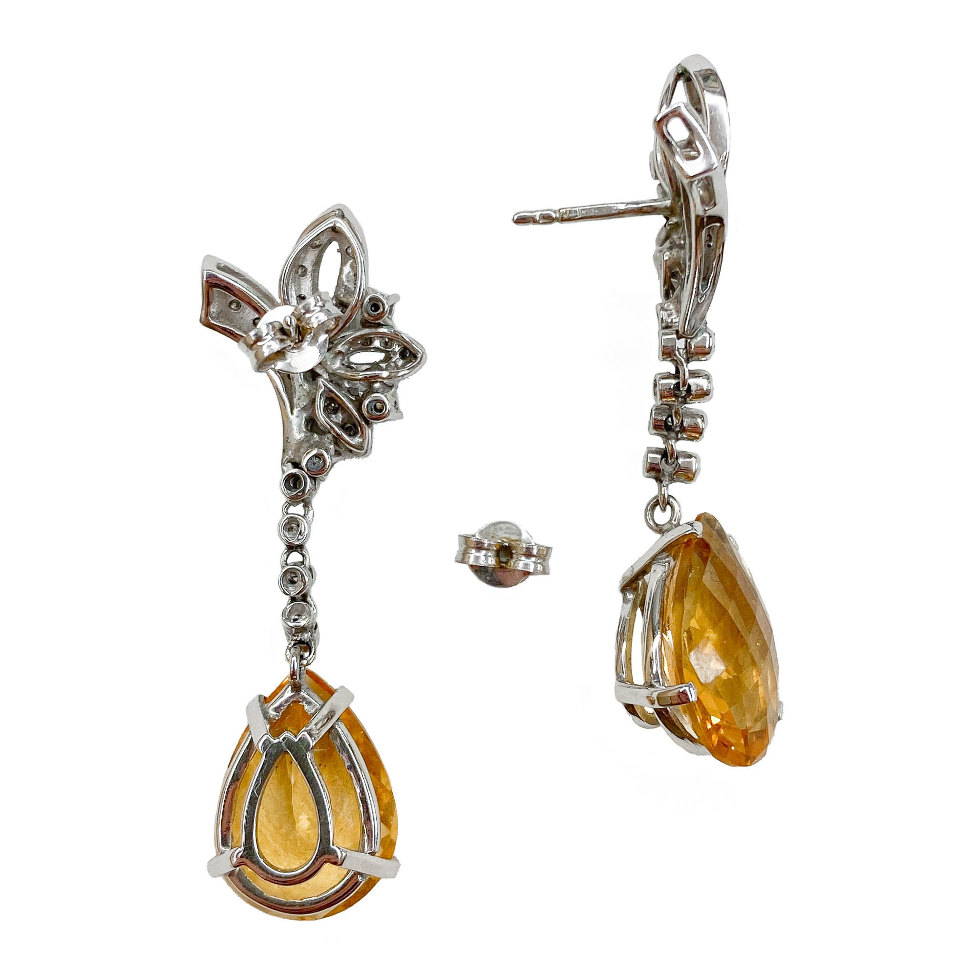 Orecchini quarzo citrino