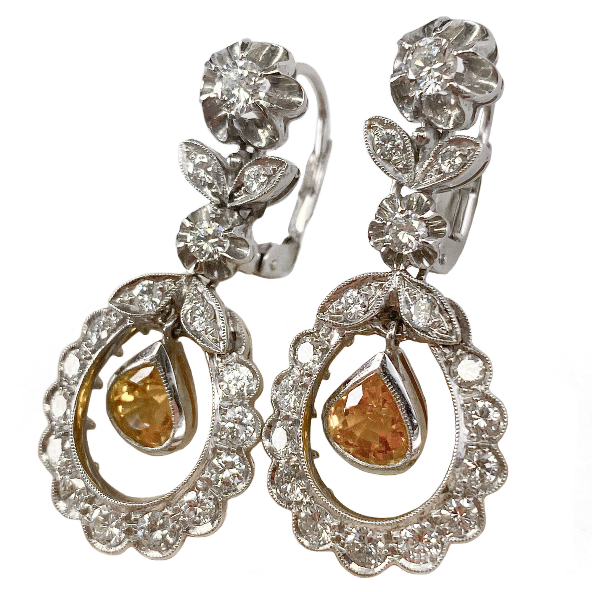 Orecchini zaffiri gialli