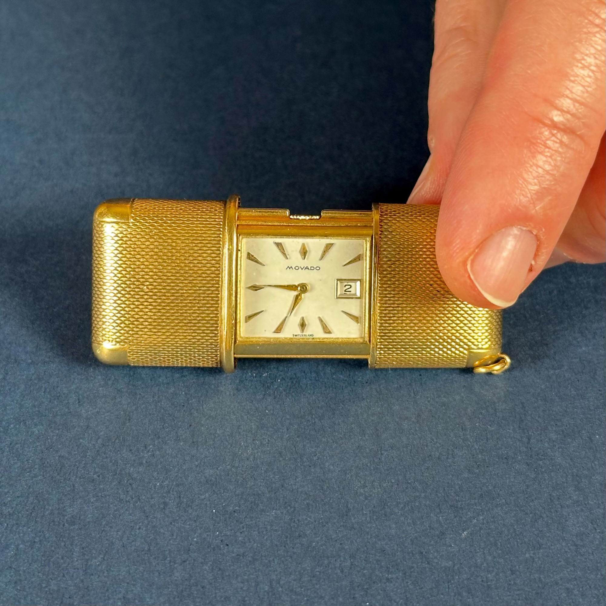 Orologio da tasca in oro giallo 18 karati - Movado - Svizzera anni '50