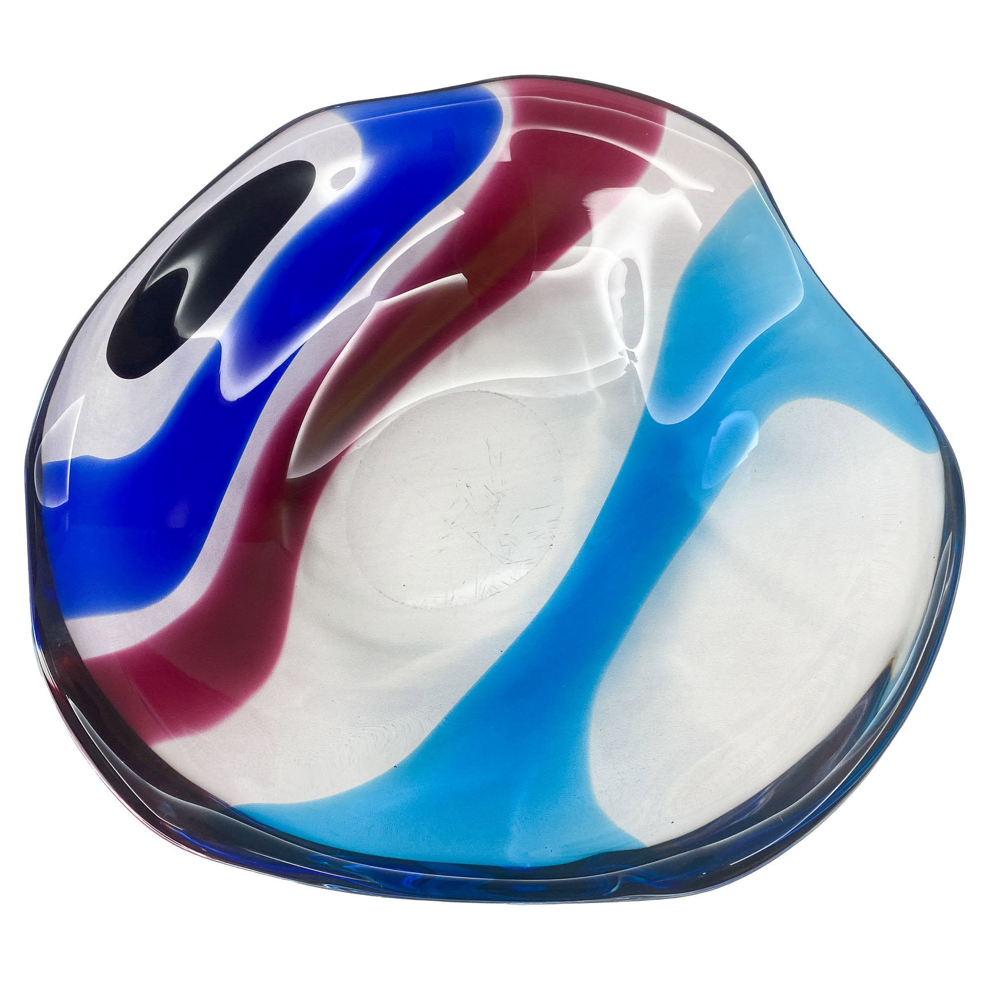 Glass centrepiece - A fasce applicate - Carlo Scarpa for Venini 1940s