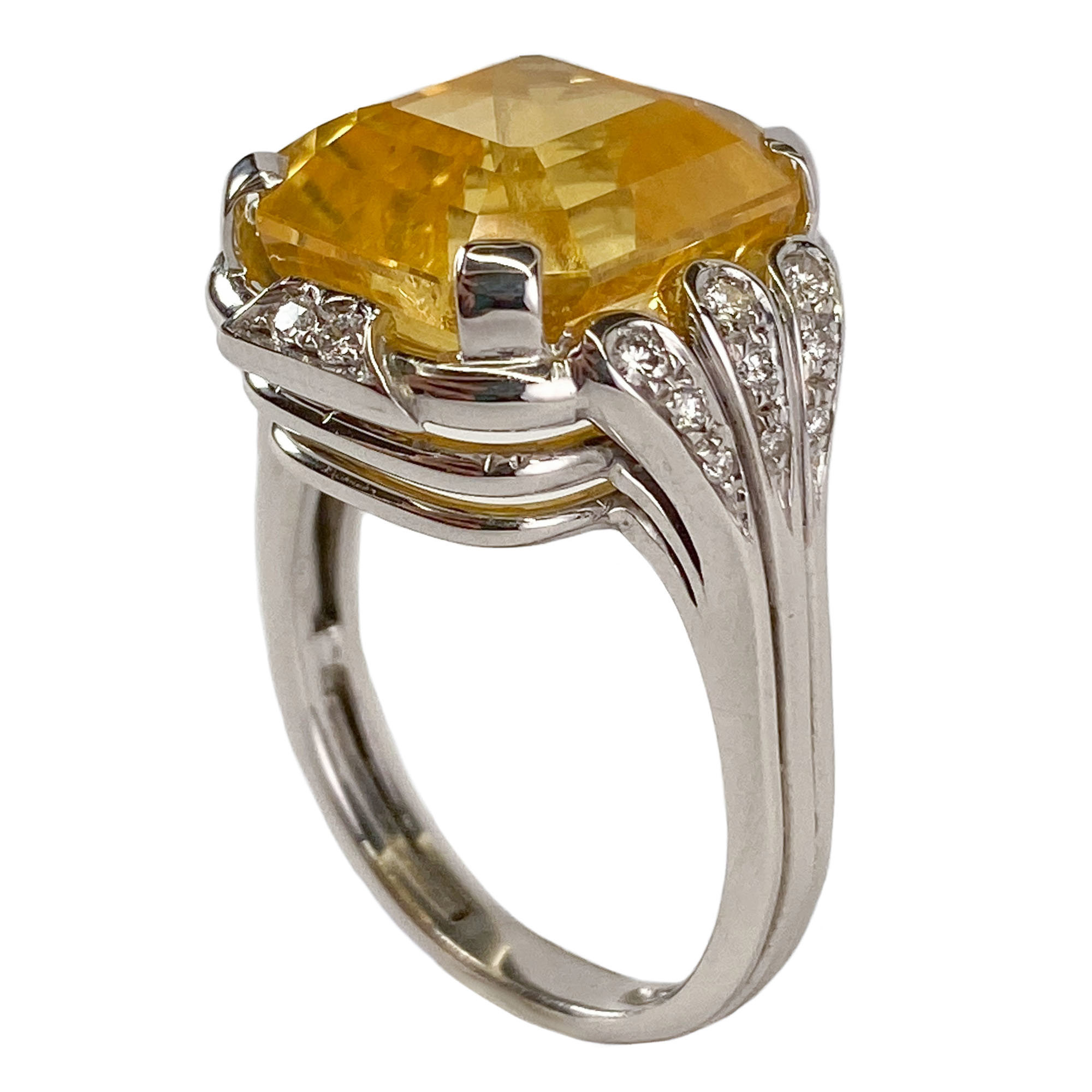 Yellow sapphire ring