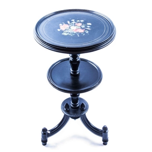 French style tea table in ebonized wood - 19th century