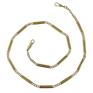 Pocket watch chain in 18 karat yellow gold - Italy 1950s