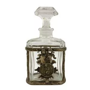Bottiglia porta-essenza in vetro con tappo - Francia XIX secolo