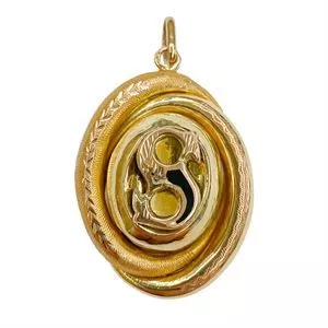 Bourbon pendant in 14 karat yellow gold - Italy 19th century