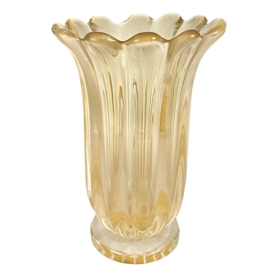 Murano glass vase with gold foil - Archimede Seguso - Italy 1950s