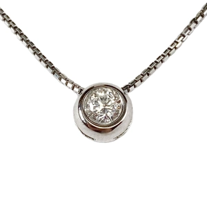 Collana punto luce in oro bianco 18 karati con diamante - Italia